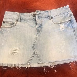 Denim mini skirt